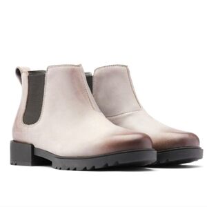 Sorel emelie II chelsea waterproof boot grey leather 8.5 NWT